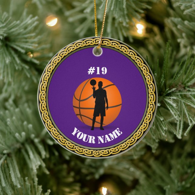 Ornament Basketball Player - Add Name & Number (Tree)