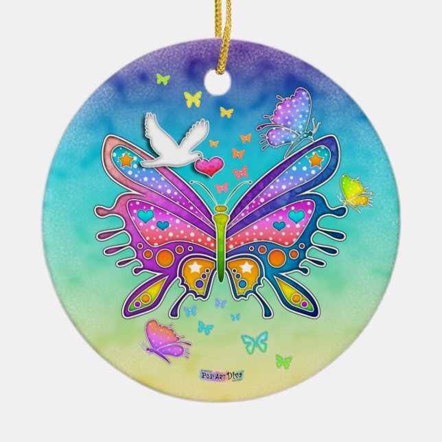 Ornament - BUTTERFLY, POP ART (Front)