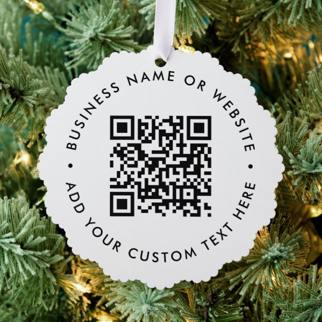 Ornament Card | QR Code Modern Minimal Template (Insitu (Tree))