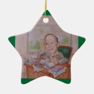 Ornament:  Caricature, Vintage Ceramic Ornament