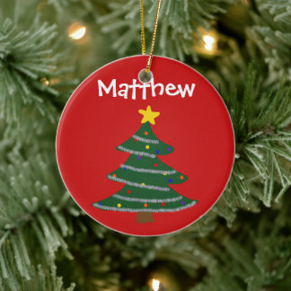 Ornament - Ceramic - Personalized Christmas Tree