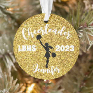 Ornament Cheerleader Black & Gold personnalisé
