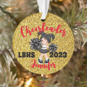 Ornament Cheerleader Black & Gold personnalisé