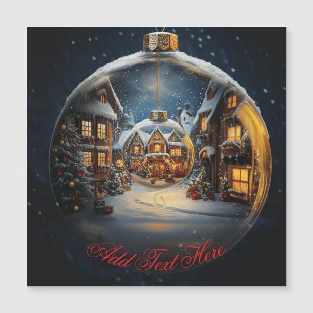 Ornament Christmas Card – Custom Text (Front)