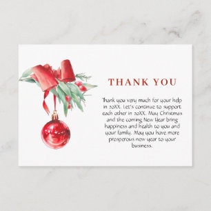 Ornament Christmas Greeting Holiday Thank You Card