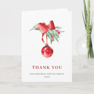 Ornament Christmas Greeting Holiday Thank You Card