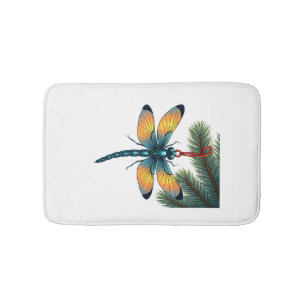 Ornament Dragonfly Bath Mat