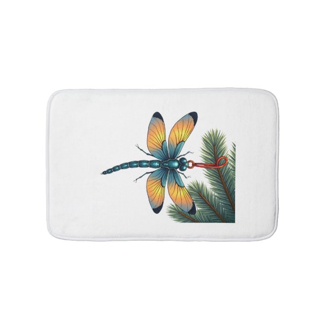 Ornament Dragonfly Bath Mat (Front)