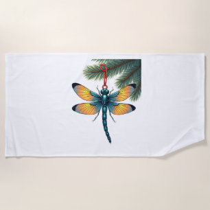 Ornament Dragonfly Beach Towel