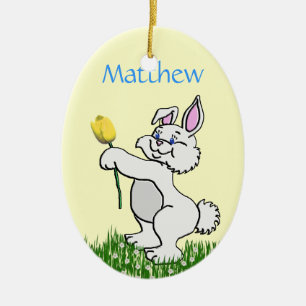 Ornament - Easter - Bunny & Tulip (L/F)