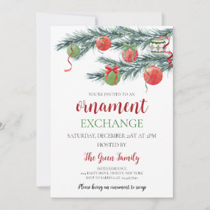Ornament Exchange Holiday Party Invitation