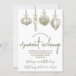 Ornament Exchange Holiday Party Invitation