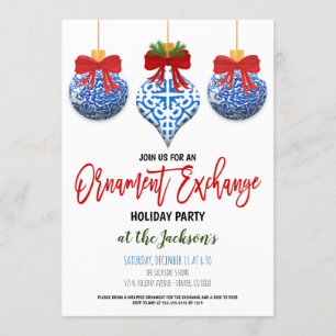 Ornament Exchange Holiday Party Invitation