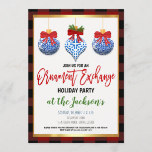 Ornament Exchange Holiday Party Invitation