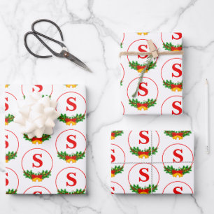 Ornament Frame Christmas Wrapping Paper Sheet