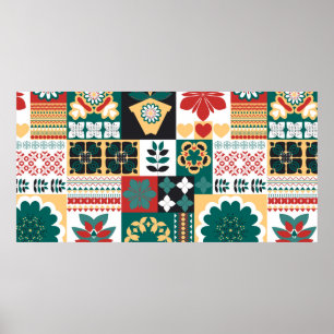 Ornament, geometric arrangement of elements, the c poster