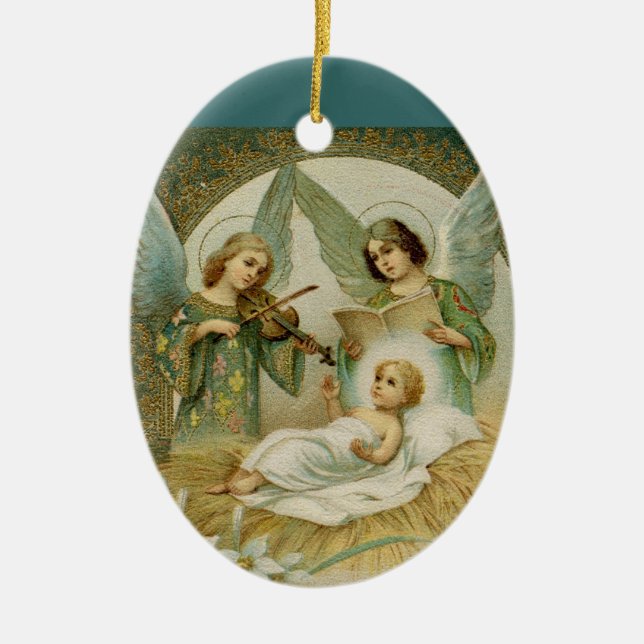 Ornament: Gloria in Excelsis Deo Ceramic Ornament (Front)