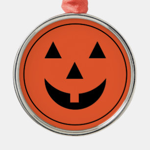 Ornament-Halloween Pumpkin Face Metal Ornament
