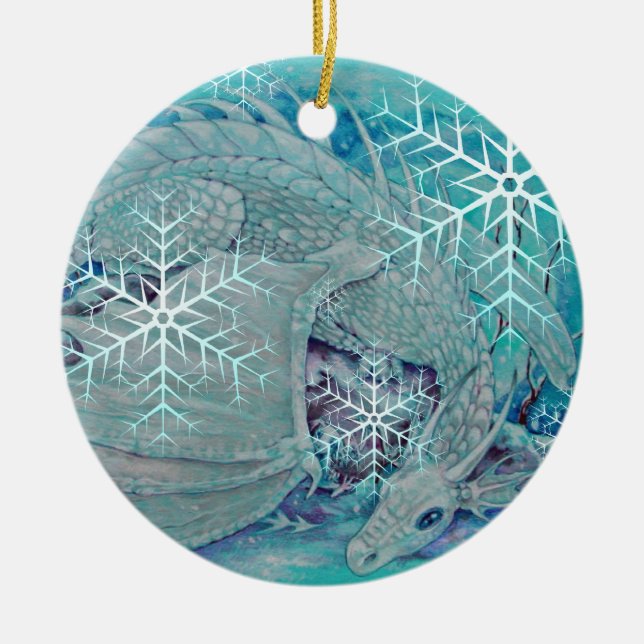 Ornament - Holiday Winter Dragon (Front)