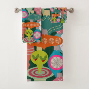 Ornament Jumble Bath Towel Set