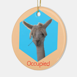 Ornament - Llama Occupied hanger
