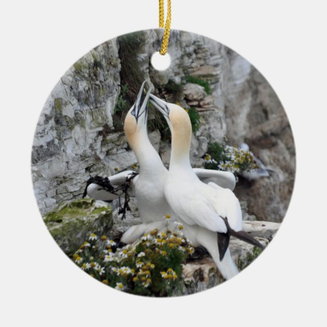 Ornament: Loving Gannets Ceramic Ornament (Front)