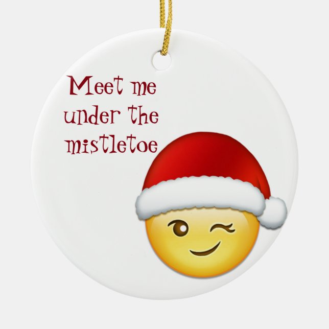 ORNAMENT ***MEET ME UNDER THE MISTLETOE*** (Front)