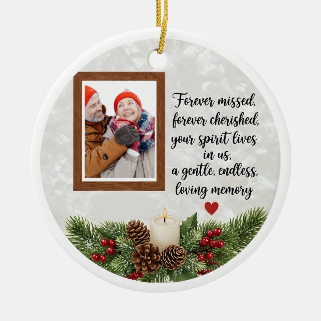 Ornament Memoryal - photos can be personalized (Front)