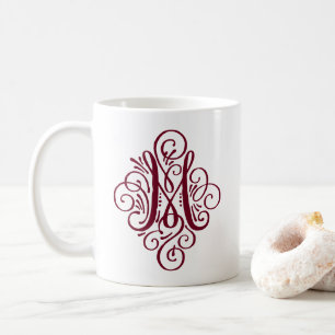 Ornament Monogram Swash Personalized Coffee Mug