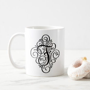 Ornament Monogram Swash Personalized Coffee Mug