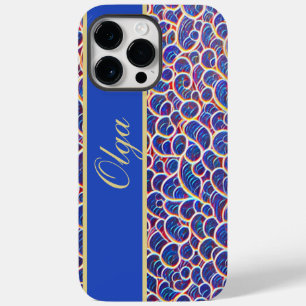 Ornament Muster blau orange Case-Mate iPhone 14 Pro Max Case