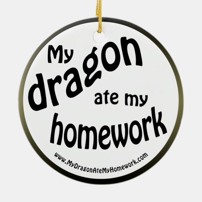 Ornament - My Dragon Ate My Homework (Back)