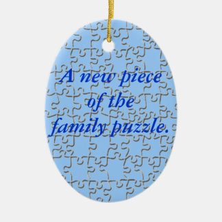Ornament - New piece of the family puzzle (blue)