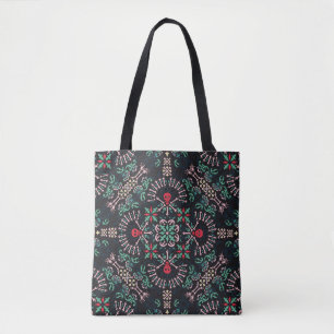 ornament paisley,skulls and bones Bandana Print,fa Tote Bag