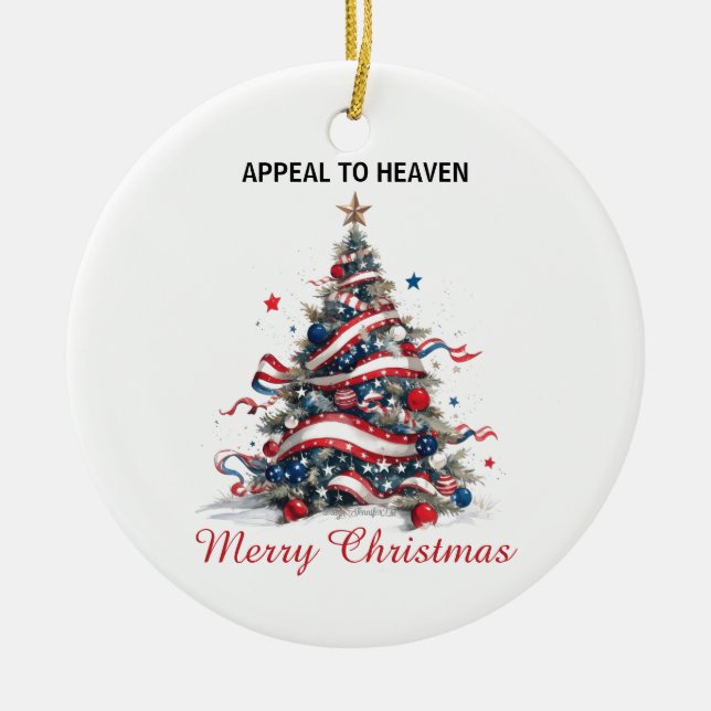 Ornament -Patriotic Xmas Tree ATH1 with origin ed  (Front)