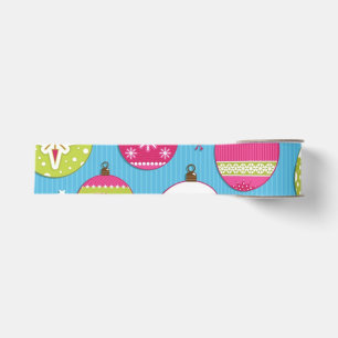 Ornament pattern grosgrain ribbon