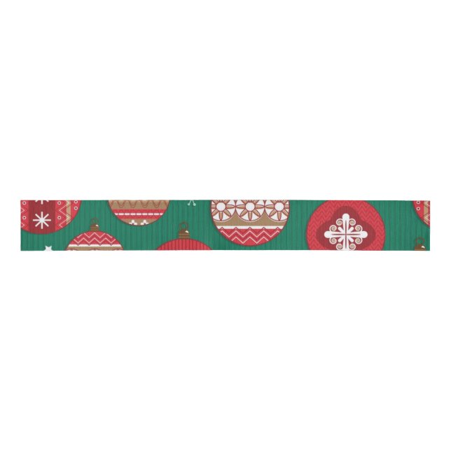 Ornament pattern grosgrain ribbon (Front)