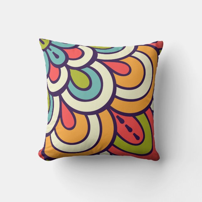 Ornament Pattern Throw Pillow (Front)