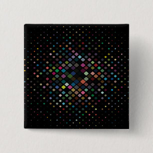 Ornament Pattern With Little Squares 2 Inch Square Button