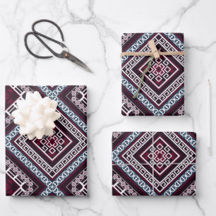 Ornament Pattern Wrapping Paper Sheet