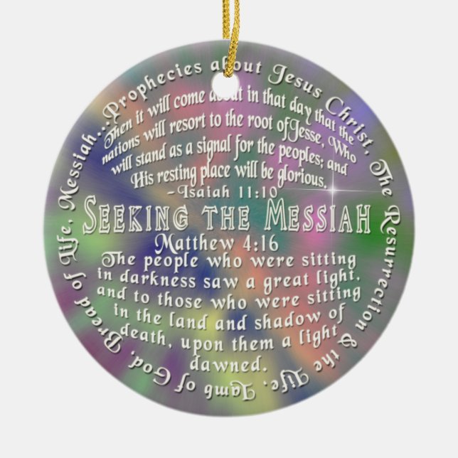 ORNAMENT Prophecy Jesus  ISAIAH 11:10 Matthew 4:16 (Front)