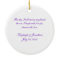 Ornament Purple Heart Black Swirls Wedding Keepsak