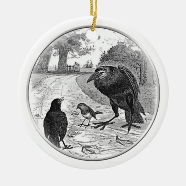 Ornament Raven Holding Court (Front)