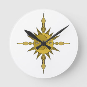 Ornament Round Clock