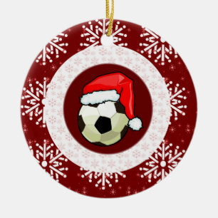 Ornament - Santa Soccer Ball