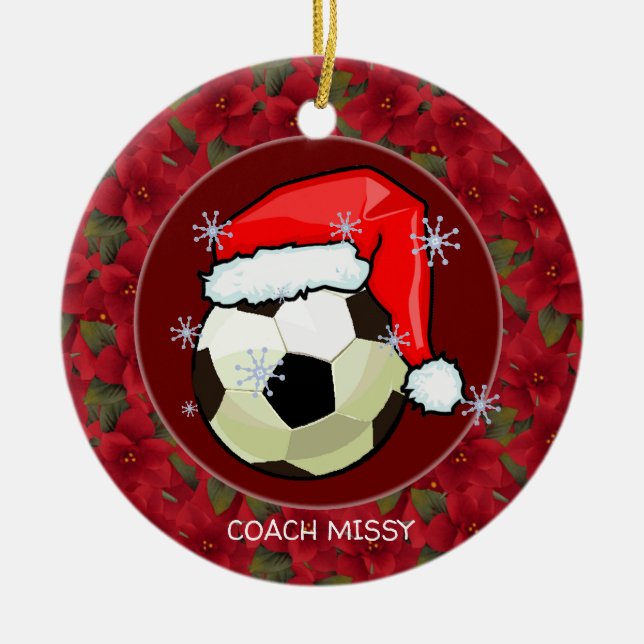 Ornament - Santa Soccerball (Front)