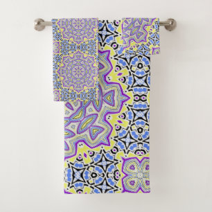 Ornament snowflake bath towel set