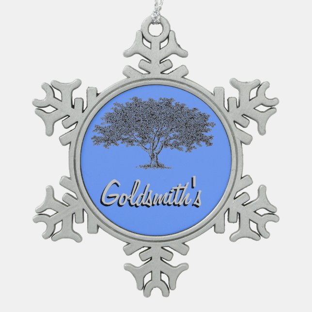 Ornament - Snowflake - Family tree with name (Front)