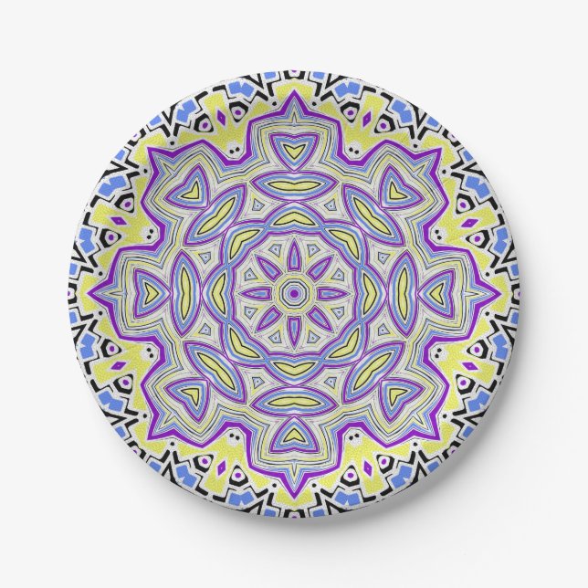 Ornament snowflake paper plate (Front)
