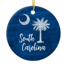 Ornament - South Carolina Flag with Palmetto Tree